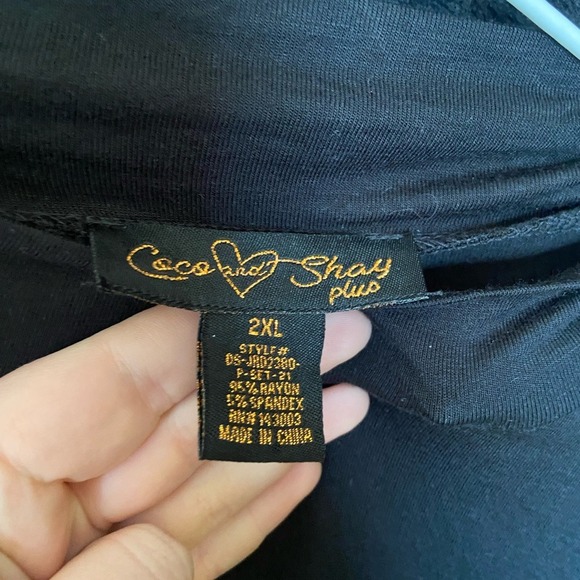 Coco and Shay Houndstooth Dress Set - Long Sleeve Top - Plus Size 2XL - Picture 3 of 13